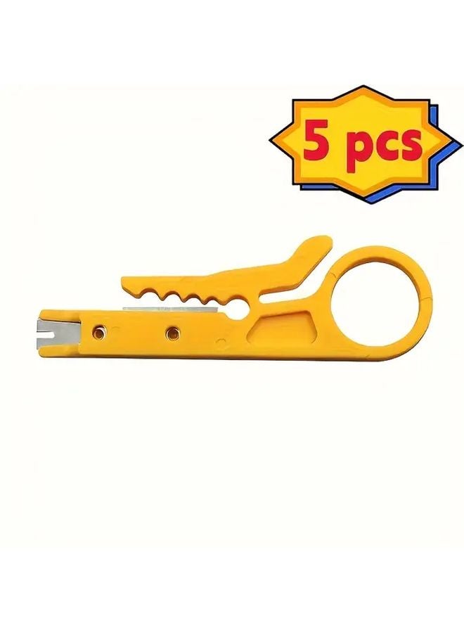5pcs Mini Wire Punching Knife Stripper Crimper Tool Portable Double Purpose Pliers - Image 1