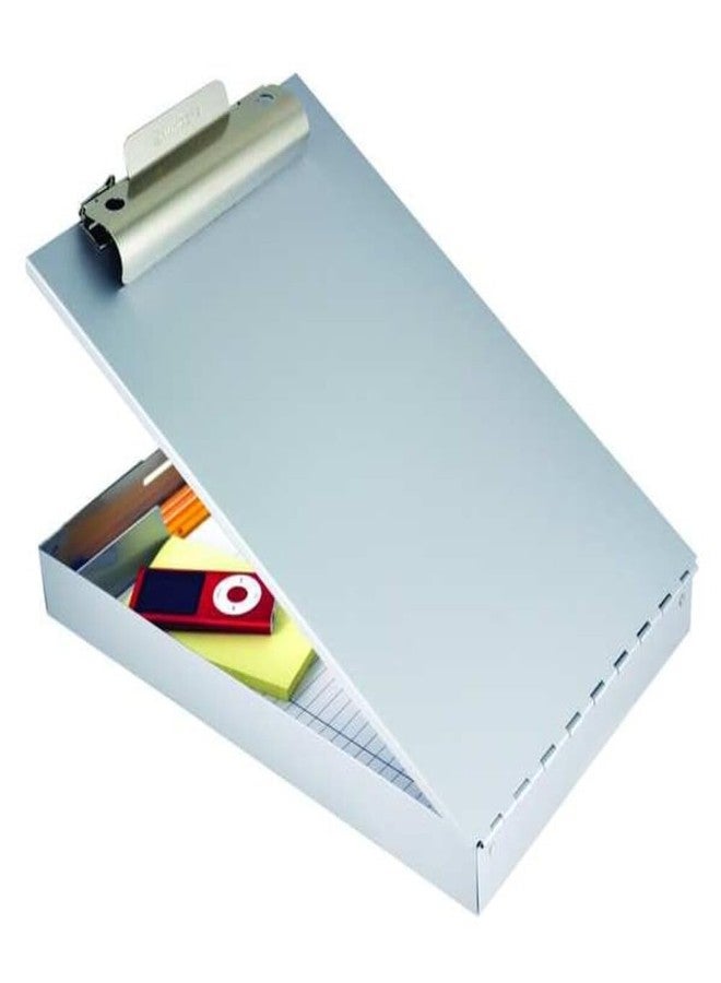 Saunders Redi-Rite Aluminum Storage Clipboard, 1" Clip Capacity, Holds 8.5 x 11 Sheets, Silver - Image 1
