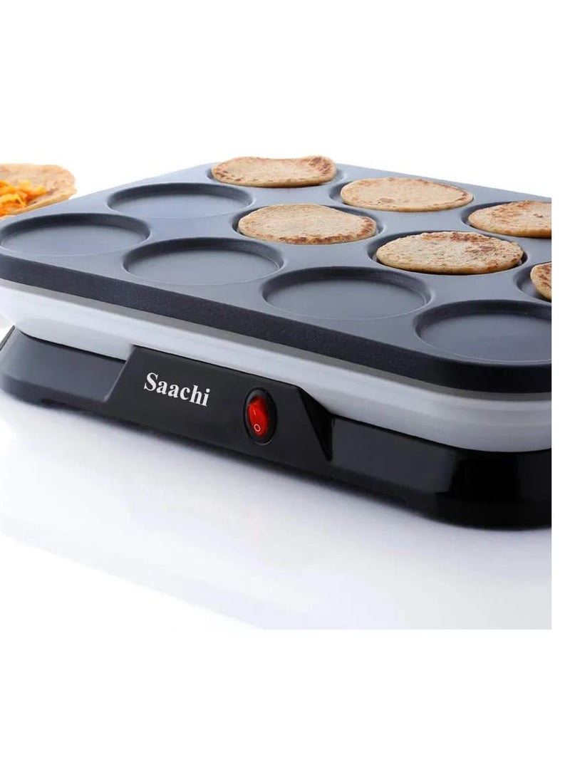 Sachi Saachi 2-in-1 Pancake & Mini Crepe Maker NL-CM-1860, 1600W Electric Breakfast Maker with 12 Mini Pancake & Crepe Slots, Auto Temperature Contro - Image 3