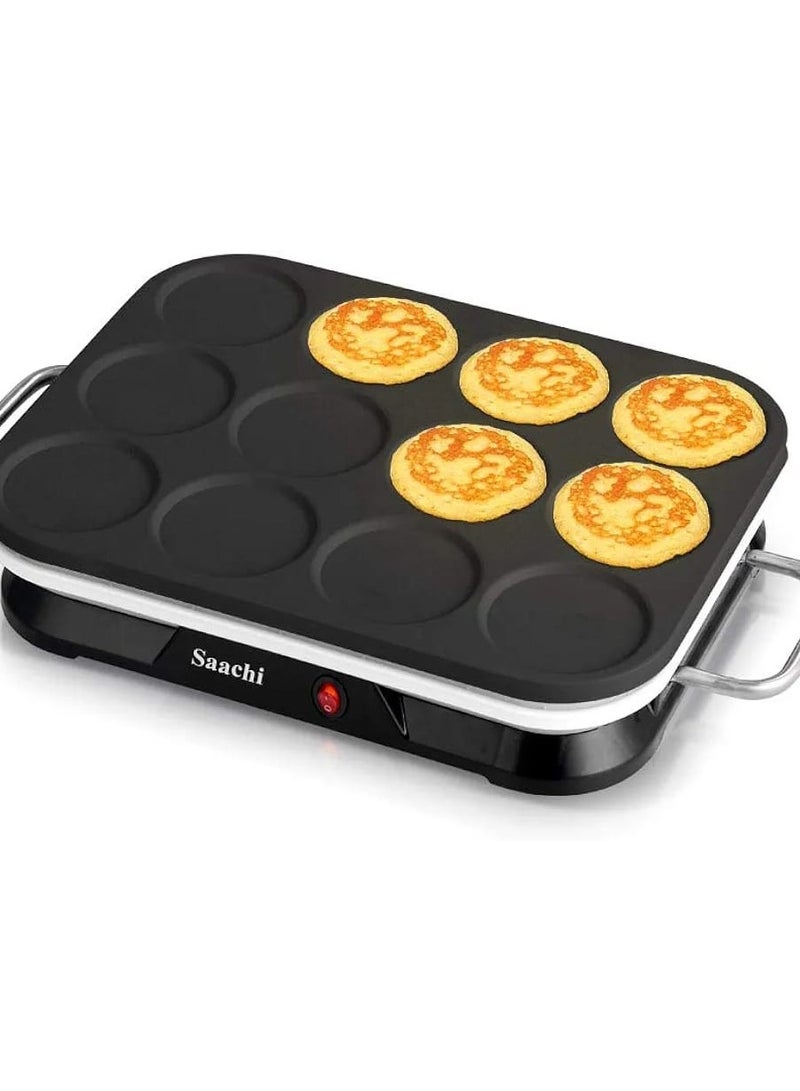 Sachi Saachi 2-in-1 Pancake & Mini Crepe Maker NL-CM-1860, 1600W Electric Breakfast Maker with 12 Mini Pancake & Crepe Slots, Auto Temperature Contro - Image 4