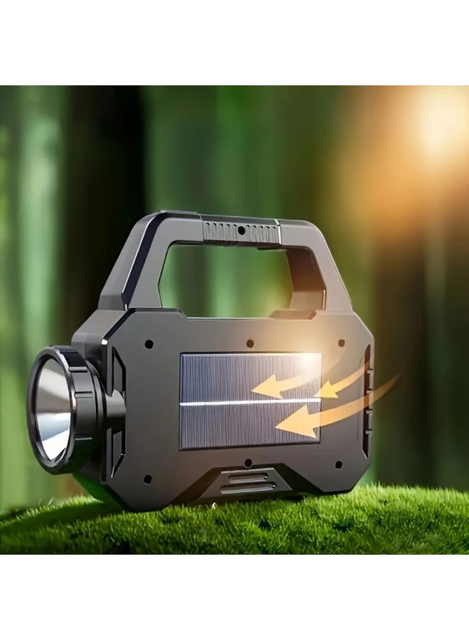 مصباح عمل LED شمسي محمول بشاحن USB، مع إضاءة COB و4 أوضاع، قادر على شحن الهواتف المحمولة، مثالي للتخييم - Image 5