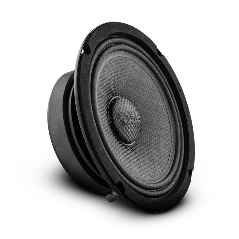 DS18 PRO-CF6.4SL 6.5" Slim Speaker 500 Watts RMS Max Power 4-Ohms Carbon Fiber Cone Water Resistant Mid-Bass Loudspeaker - Great Speaker for Motorcycles and Powersports - 1 Speaker - Image 1