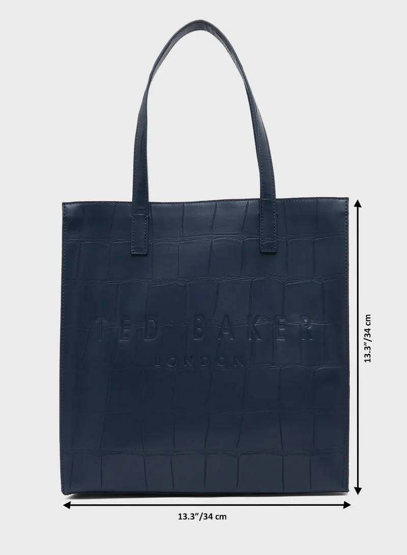 Ted Baker Croc Effect Large Icon tote