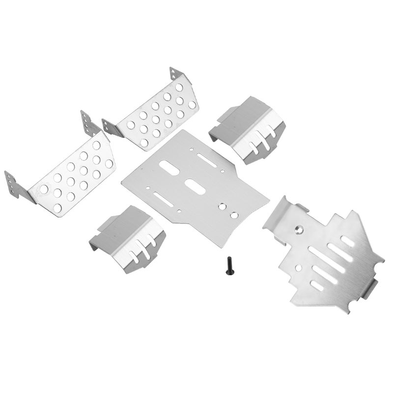 6 Pcs Stainless Steel Chassis Armor Protection Skid Plate for Traxxas TRX-4 RC Car - Image 3