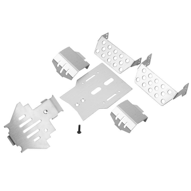 6 Pcs Stainless Steel Chassis Armor Protection Skid Plate for Traxxas TRX-4 RC Car - Image 2
