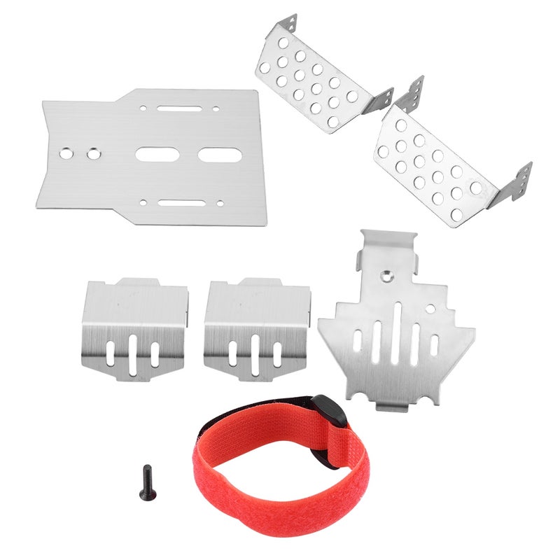 6 Pcs Stainless Steel Chassis Armor Protection Skid Plate for Traxxas TRX-4 RC Car - Image 5