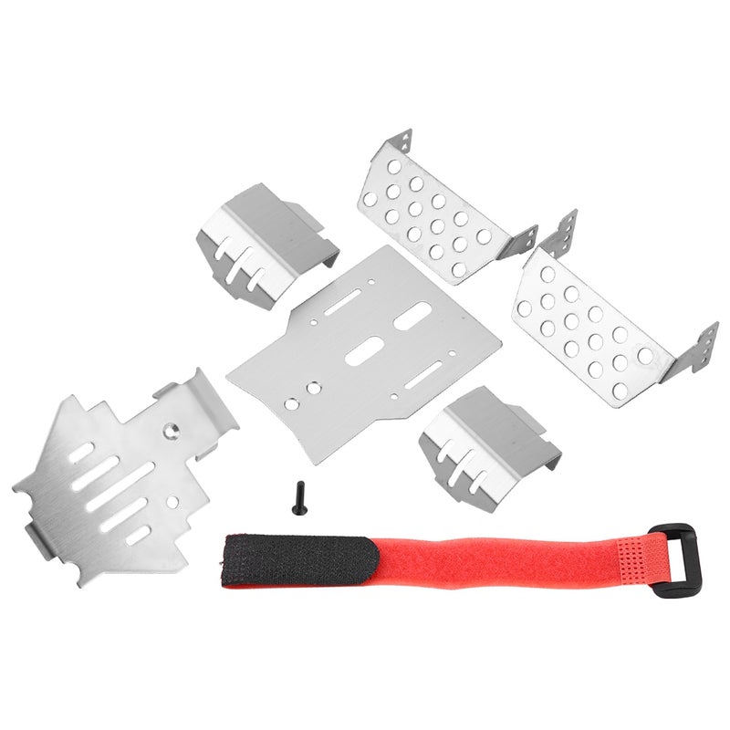 6 Pcs Stainless Steel Chassis Armor Protection Skid Plate for Traxxas TRX-4 RC Car - Image 1