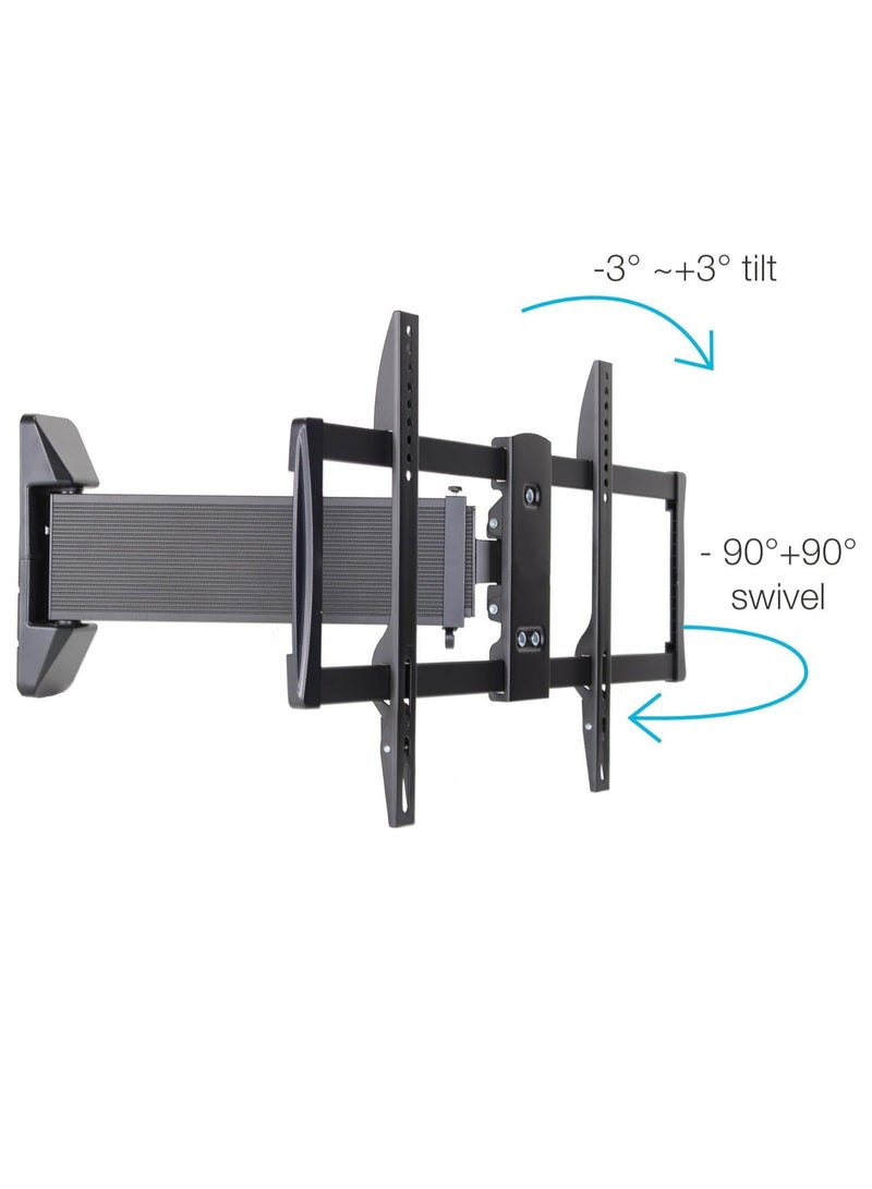 Aluminium Slim Sliding Full-Motion Wall Mount Bracket for 37-70 Inch Curved & Flat Panel TVs or Monitors - Up to 40kg LPA35-462 - Image 2