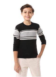 Andora Ribbed Hem Striped Slip On Pullover For Boys_Multicolour  - Image 1