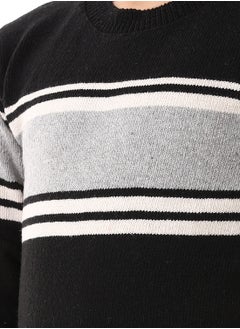 Andora Ribbed Hem Striped Slip On Pullover For Boys_Multicolour  - Image 5