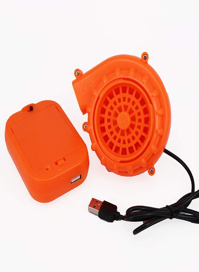 Kiddale Originals Fan Mini Fan Blower for Dinosaur Costume Doll Mascot Head or Other Inflatable Game Clothing Suits,Orange(Upgraded Version) - Image 1