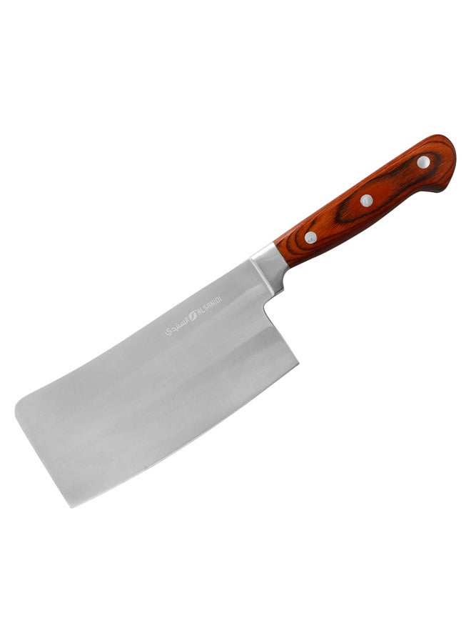 AL SANIDI Stainless steel cleaver, Meat cleaver, Silver, Size 7 inch - Image 1
