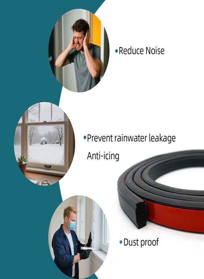 Tintvent Rectangle Foam Rubber Seal, Self-Adhesive EPDM Foam Rubber Weather Stripping for Boat, Auto, RV, Marine, Garage Doors/Window and More, W:0.5"; H:0.25"; L:26Feet - Image 5