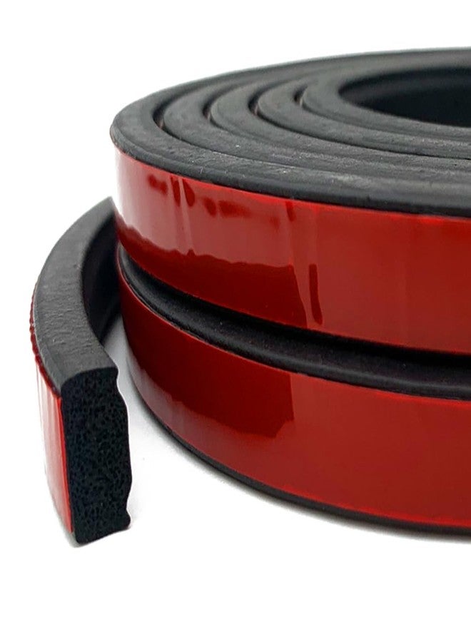 Tintvent Rectangle Foam Rubber Seal, Self-Adhesive EPDM Foam Rubber Weather Stripping for Boat, Auto, RV, Marine, Garage Doors/Window and More, W:0.5"; H:0.25"; L:26Feet - Image 1