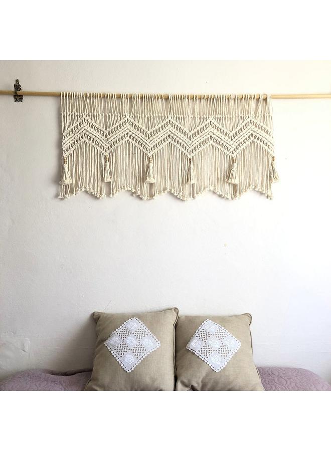 Bluejw Homestay Room Decoration Cotton Rope Woven Curtain Curtain Tapestry Handmade Wall Decoration Wall Hanging Bohemian Style New Style - Image 1