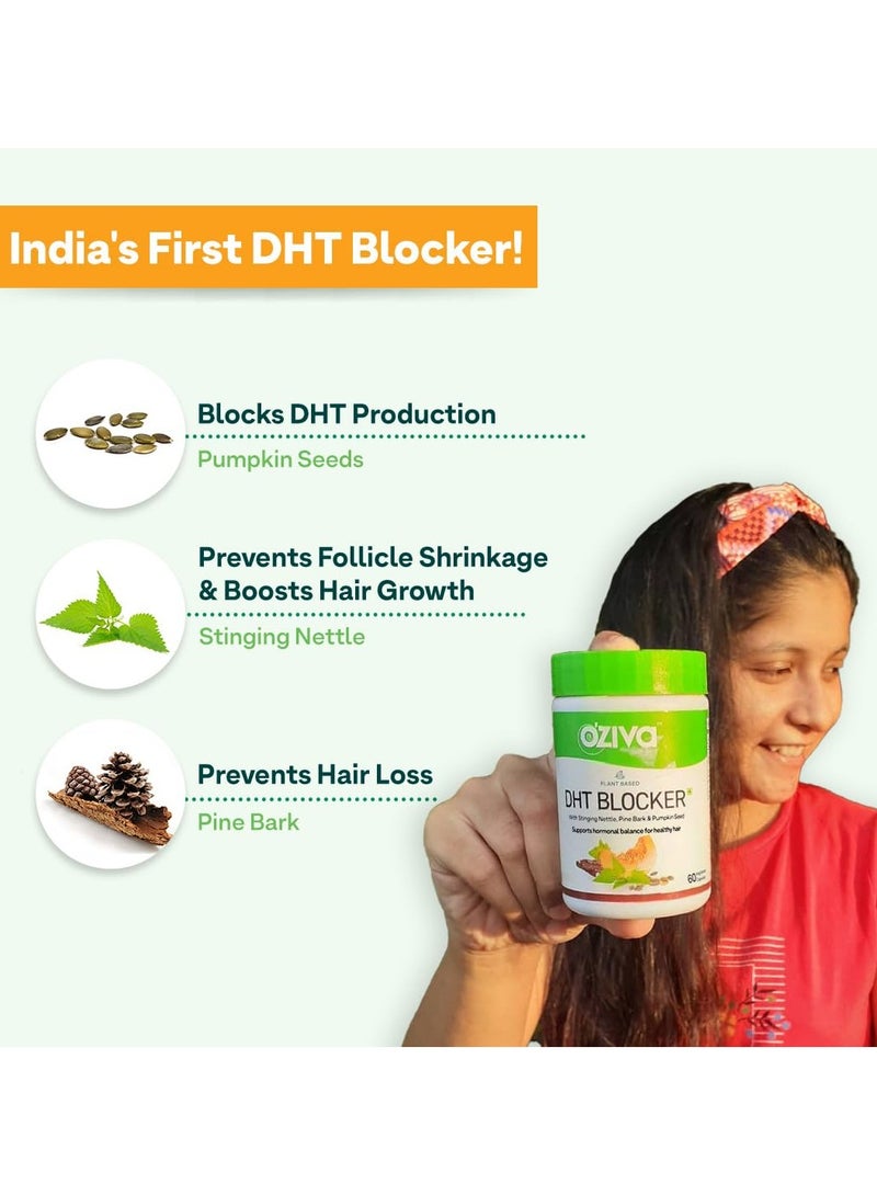 أوزيفا مانع DHT نباتي للتحكم في تساقط الشعر وتحفيز بصيلات الشعر|قرص مانع DHT طبيعي 100% مع نبات القراص اللاذع ولحاء الصنوبر|نظيف ونباتي معتمد|60 كبسولة، عبوة من 1100 جرام - Image 3