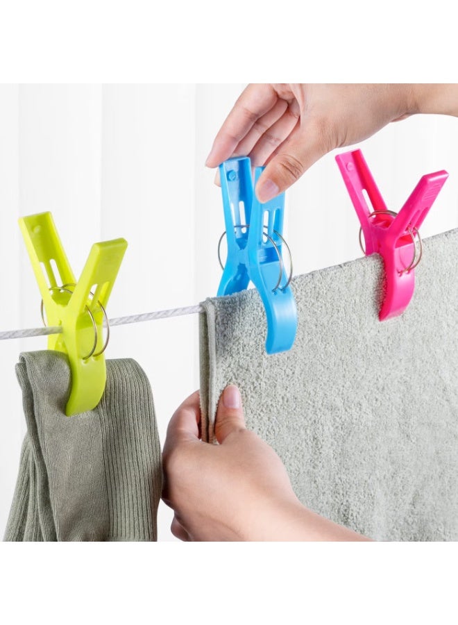Lynacz Original Beach Towel Clips, Plastic Clothes Pegs, Chair Clips Towel Holder Hanging Clip Clamps for Beach Chair, Blankets, Pool Loungers and Cruise, 8 Packs - Image 2