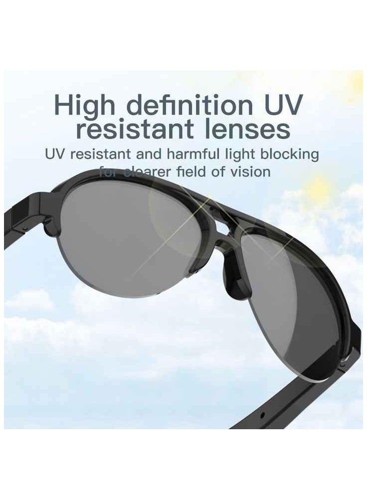 جديد F08 Tws في الهواء الطلق ضوء المضادة للأشعة فوق البنفسجية الاستقطاب النظارات الشمسية البسيطة سماعات بلوتوث HiFi اللمس سماعات رأس لاسلكية AI الذكية نظارات شمسية سماعة - Image 4