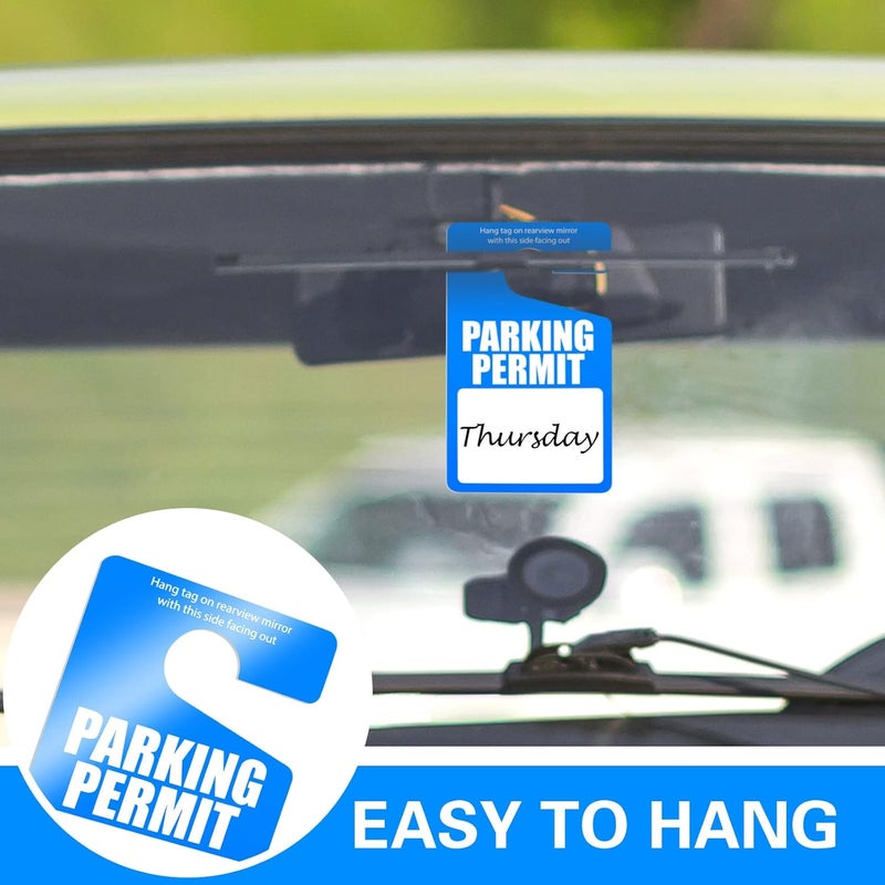 Vicenpal 500 Pcs Blue Parking Permit Hang Tags - Temporary Parking Passes for Vehicle Management - Image 3
