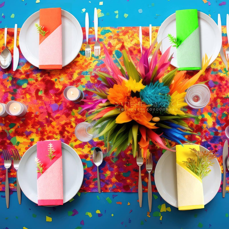 Layhit مناديل كوكتيل قابلة للتصرف 100 قطعة من لايهيت مناديل مشروبات مربعة ورقية لحفلات عيد الحب والزفاف وأعياد الميلاد والعشاء والغداء (لون نيون 5 × 5 بوصة) - Image 4