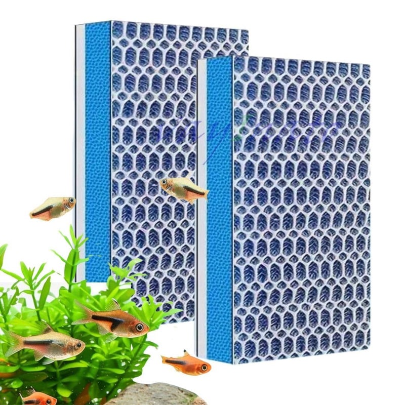 VAYINATO ® 8D (25 * 10cm) 2 Pcs Upgraded Multi Layer Reusable Aquarium and Koi Pond Filter Media Sponge for Cyrstal Clear Water Washable | Long Lasting by Petzlifeworld - Image 1
