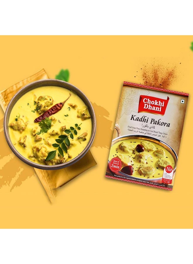 Chokhi Dhani Kadhi Pakora 300 gm | Ready to Eat Meals | Just Heat & Eat | Microwave | Stove Top or Hot Water | Ready in 2 Minutes - Image 3