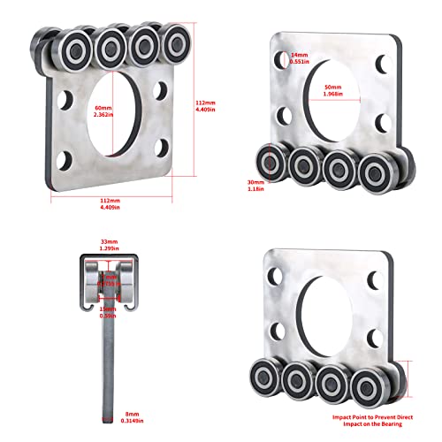 Fuperoo 8 Wheel Trolley Assembly Rollers.Bearing Trolley Assembly.The top of The Trolley has Room for Set Screws, Allowing The use of a 1-5/8" high Strut Channel - Image 2