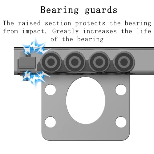 Fuperoo 8 Wheel Trolley Assembly Rollers.Bearing Trolley Assembly.The top of The Trolley has Room for Set Screws, Allowing The use of a 1-5/8" high Strut Channel - Image 5