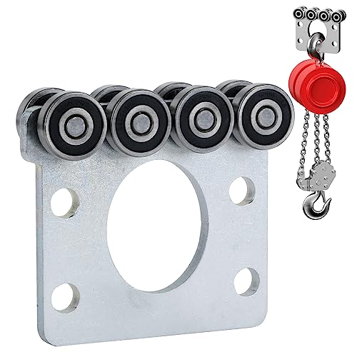 Fuperoo 8 Wheel Trolley Assembly Rollers.Bearing Trolley Assembly.The top of The Trolley has Room for Set Screws, Allowing The use of a 1-5/8" high Strut Channel - Image 1