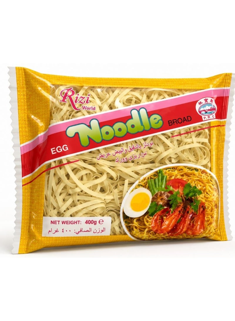 Rizi World Broad Egg Noodle, 400g