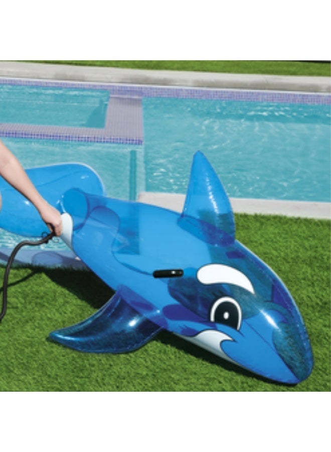 Bestway Transparent Whale Ride-On Float for Kids 157 × 94 cm - Image 2