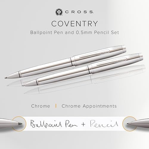 Cross Coventry Polished Chrome Pen and Pencil Gift Set - Image 2