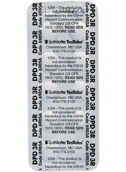 LaMotte Dpd3 Test Tablet 5 Foil (50 Measurements for Test Kits) - Total Chlorine Chlorine Measurement Tablet (Visual)  - Image 1