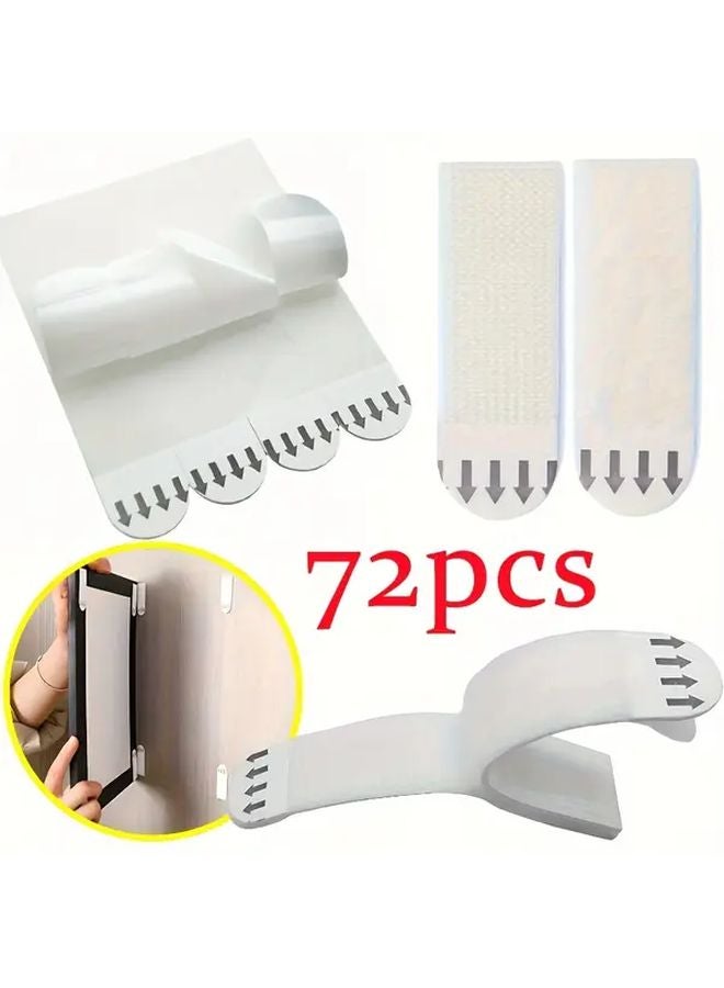 72pcs Traceless Removable Tape Frame Stickers Double Sided Hanging Photo Magic Clips - Image 2