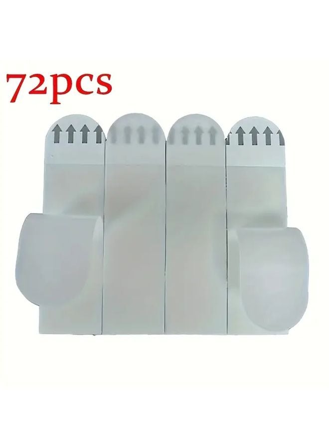 72pcs Traceless Removable Tape Frame Stickers Double Sided Hanging Photo Magic Clips - Image 1
