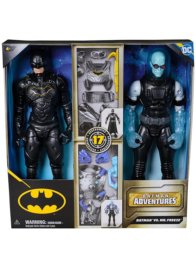 دي سي كوميكس مجموعة مغامرات باتمان القتالية - مجموعة مجسمات باتمان ضد السيد فريز للأطفال، مناسبة للأولاد من عمر 3 سنوات فما فوق - Image 2