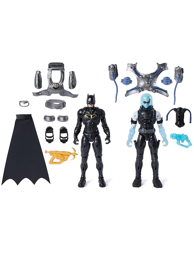 دي سي كوميكس مجموعة مغامرات باتمان القتالية - مجموعة مجسمات باتمان ضد السيد فريز للأطفال، مناسبة للأولاد من عمر 3 سنوات فما فوق - Image 1