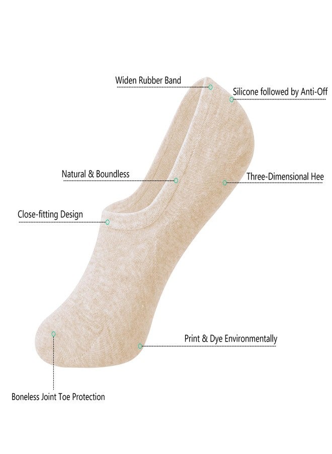 ديبولونج جوارب نسائية قصيرة من ديباولونغ، مانعة للانزلاق، بتصميم قارب مسطح، طول قصير، 6 أزواج - Image 3