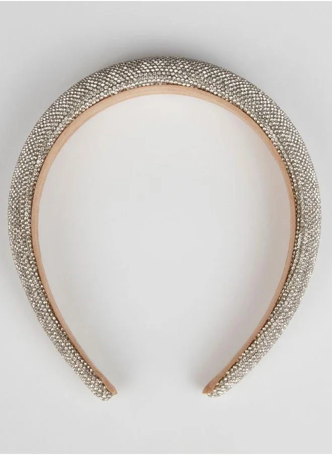 DAZED&ENGAGED Silver rhinestone headband