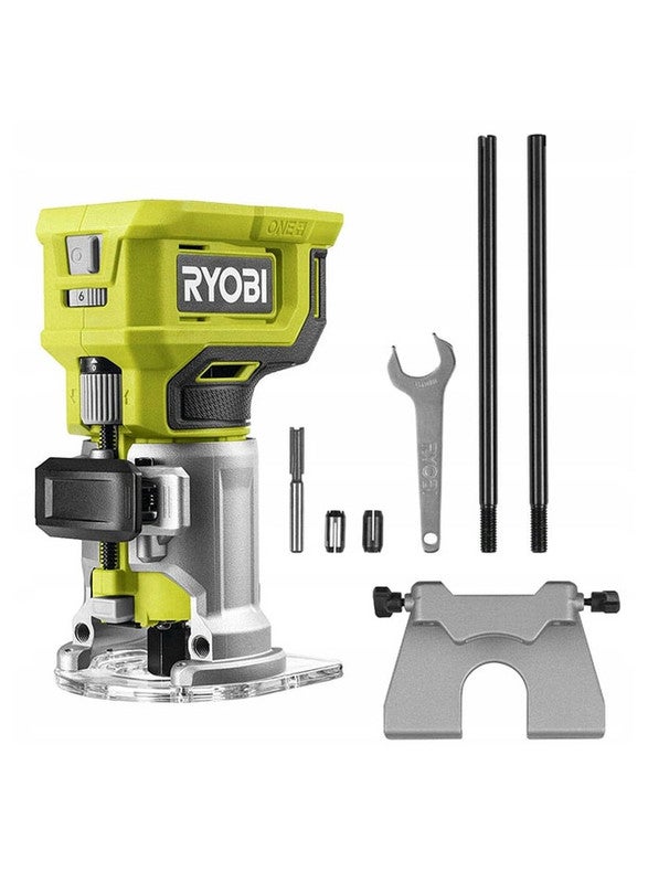 Ryobi Cordless Wood Trimmer Router 6 mm, 18V, Max. Cutting Capacity 38mm, Without Battery And Charger - Image 2