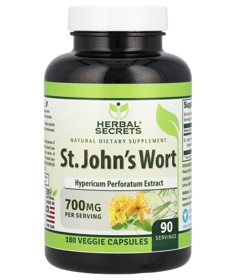 St. John's Wort 180 Veggie Capsules (350 mg per Capsule)