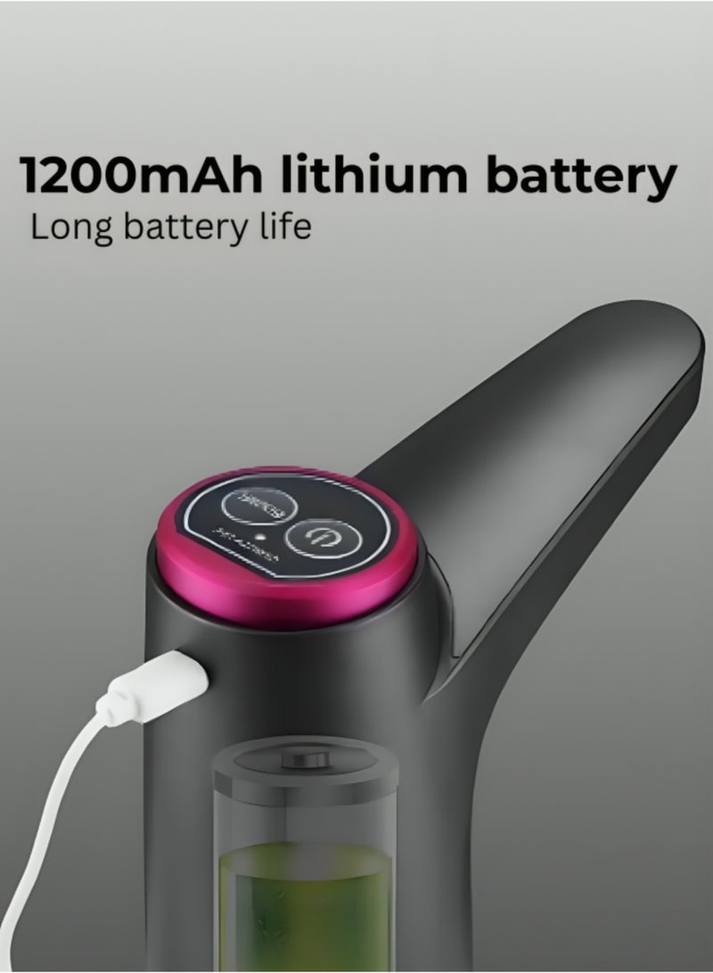 تنم مضخة مياه كهربائية قابلة لإعادة الشحن لعبوات المياه سعة 5 جالون – تشغيل بلمسة واحدة - Image 3