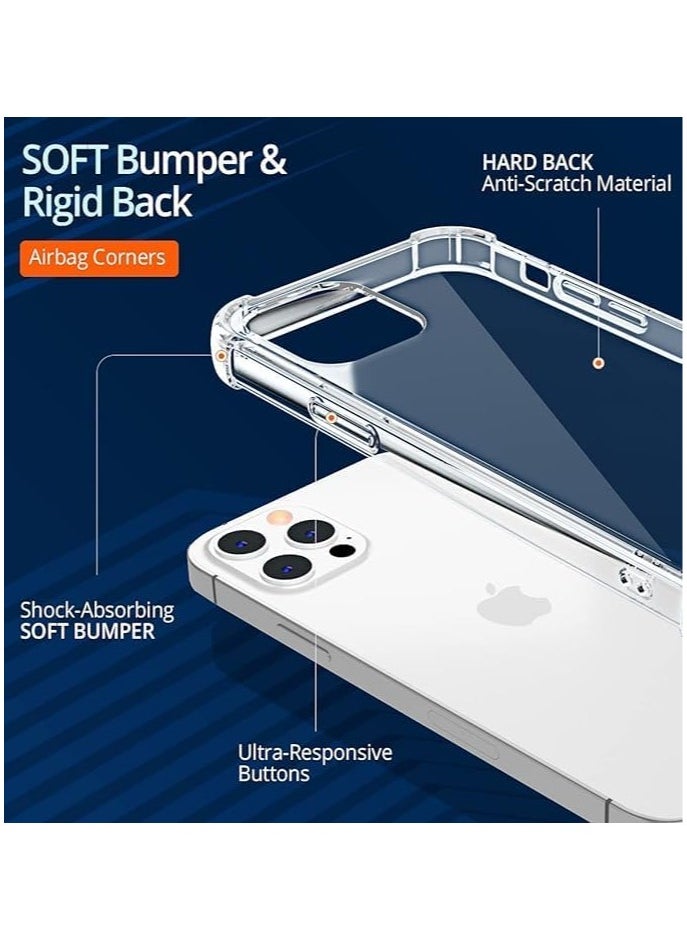 Generic - Clear Case, for iPhone 12 and iPhone 12 Pro Anti-Yellow Slim Protective Case, Shock-Absorbing Case,Transparent TPU - Image 1