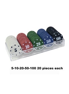 Generic Round Chips Learning Toys with Storage Box, 100 Pcs/Set 5 Color Round Chips Counting Numbers Teaching for Crafts Decoration, Plastic Counting Chips for Math  - Image 5