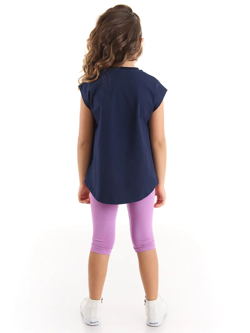 ج&مشب طقم تيشيرت وبنطلون ليجنز بنقشة القطة البرية