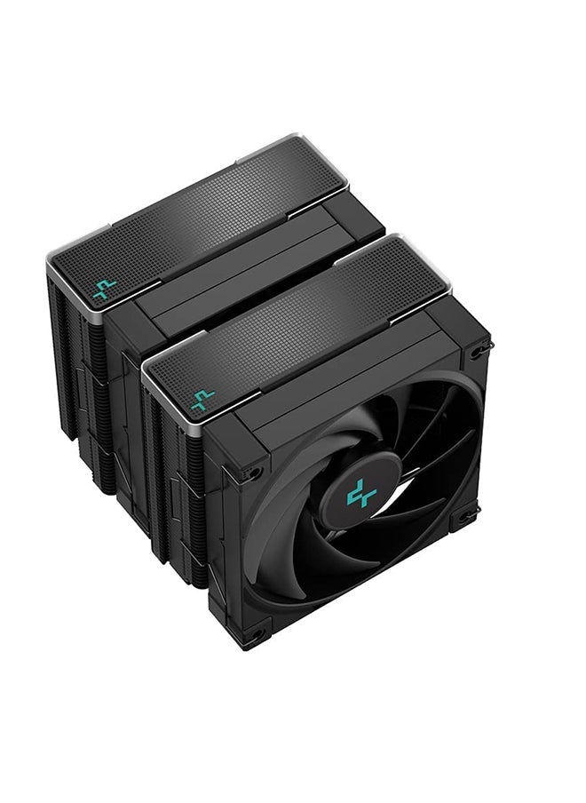 DEEPCOOL مبرد وحدة المعالجة المركزية DeepCool AK620 ZERO Dark All Black Edition، سرعة المروحة 500-1850 دورة في الدقيقة، تدفق الهواء 68.99 قدم مكعب في الدقيقة، المحمل الديناميكي للسائل 260 وات، LGA2066/2011-v3/2011/AM5/AM4، أسود R-AK620-BKNNMT-G-1  - Image 4