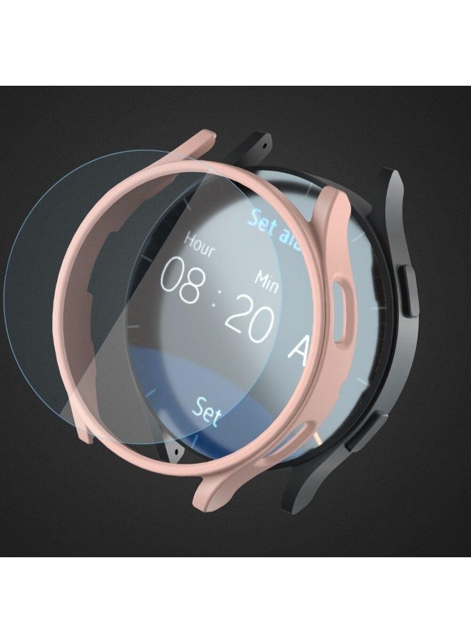 Tempered Glass + PC Cover For Samsung Galaxy Watch 4 5 44mm 40mm Screen Protector Case Galaxy Watch5 Pro 45mm Accessories
