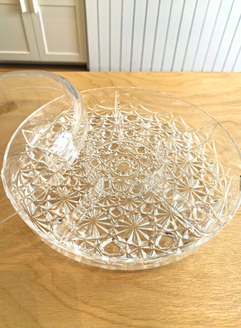 Laseta Around Acrylic Serving Tray with Lid ，S SIZE  - Image 3