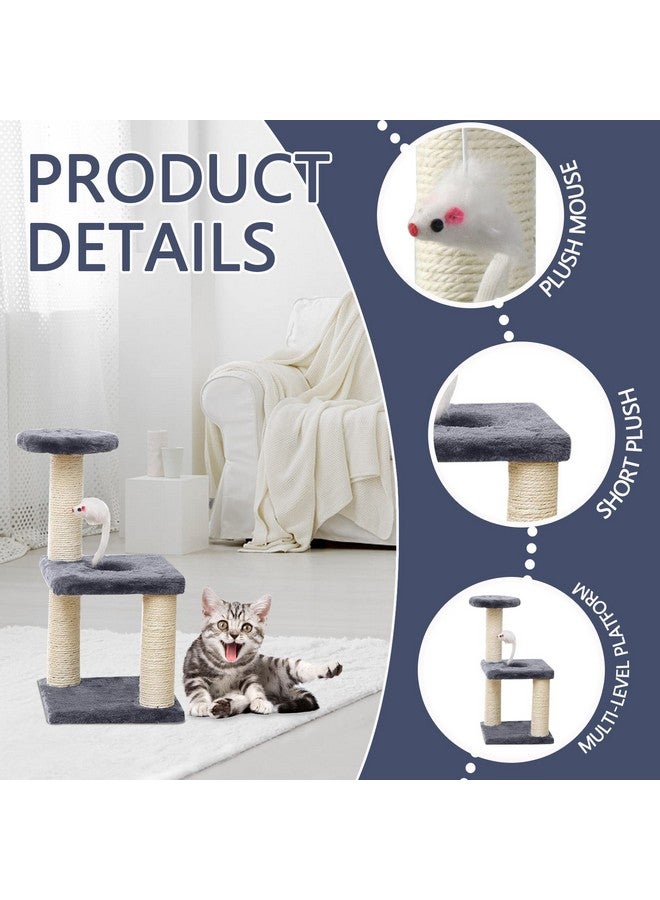 Small Cat Tree With Sisal Scratching Pole, Interactive Toys for Indoor Cats, Scratching Post, Easy Installation Tower for Small Cats