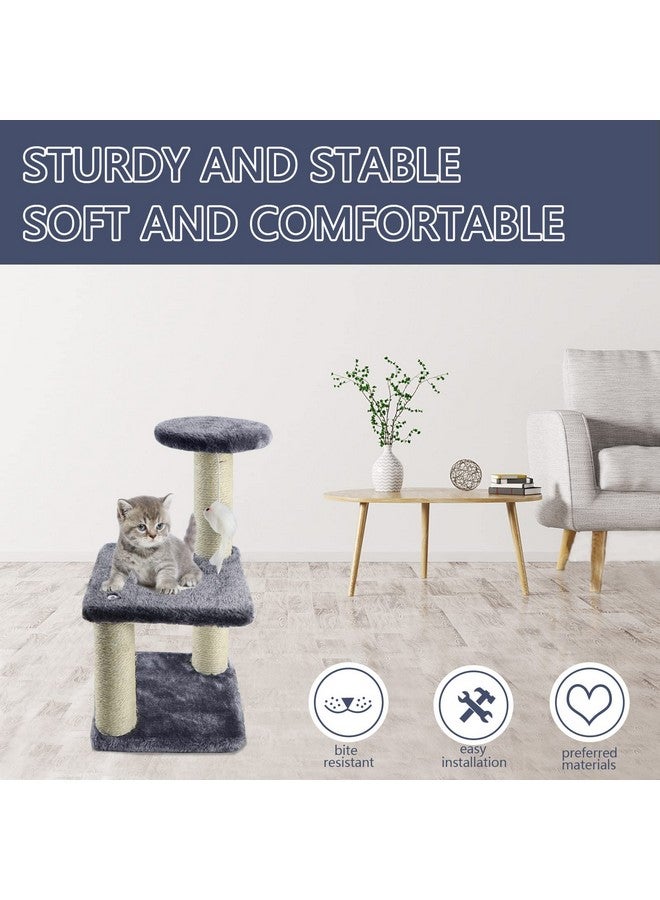 Small Cat Tree With Sisal Scratching Pole, Interactive Toys for Indoor Cats, Scratching Post, Easy Installation Tower for Small Cats